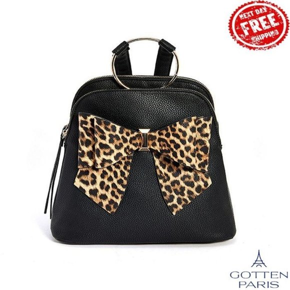LIKE DREAMS Women\'s Leopard Backpack Black Leopard Women\'s Bag main image 4